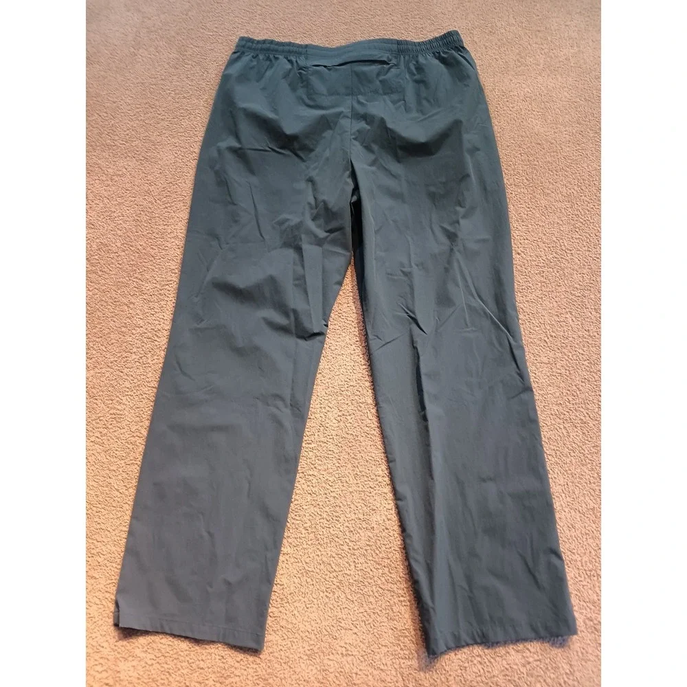 Purolla Men's Lightweight Athletic Pants Blue Nylon Stretch Zip Pockets Size XXL